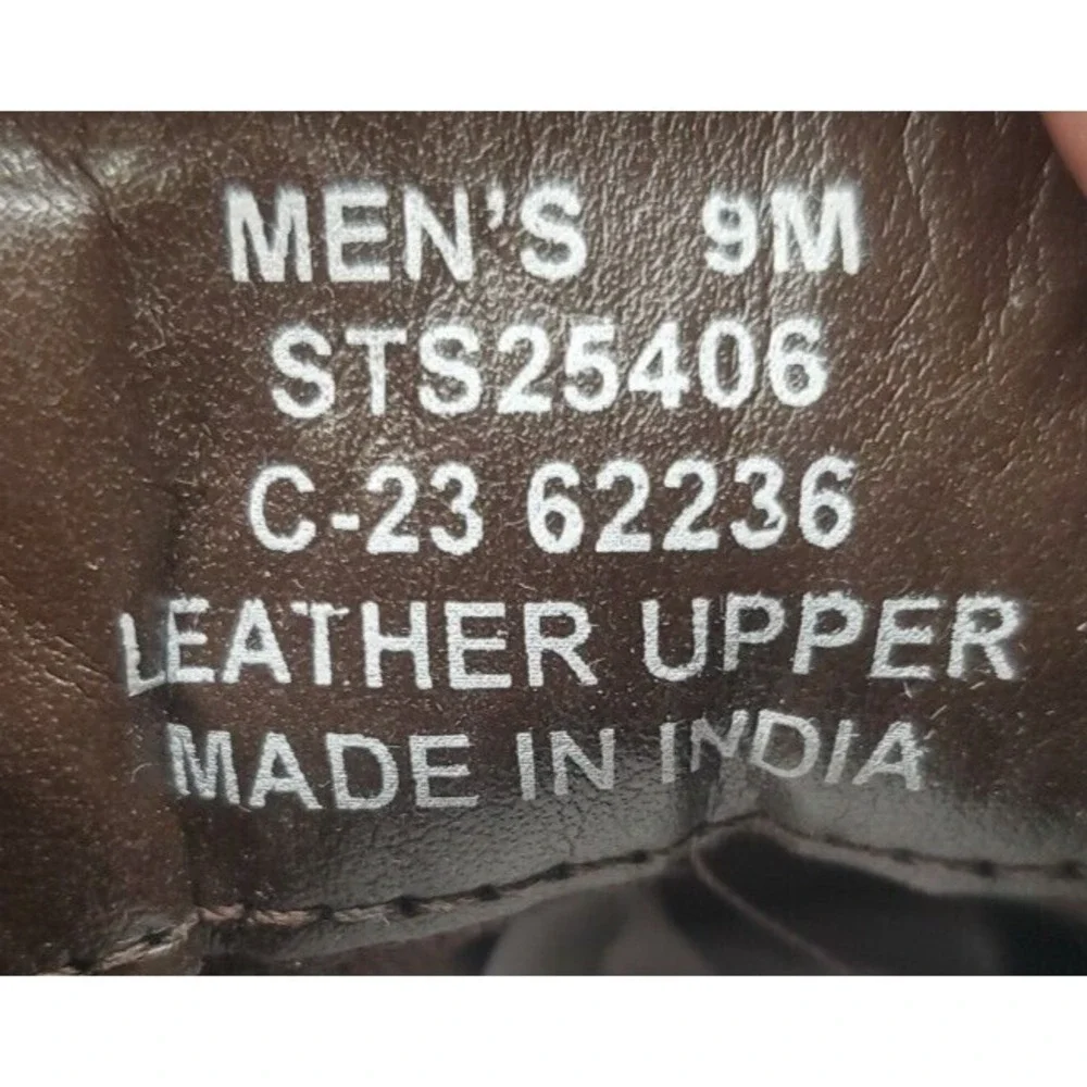 Sperry Men's Newman Leather Chelsea Boots Brown STS25406 Size 9M New/Blem